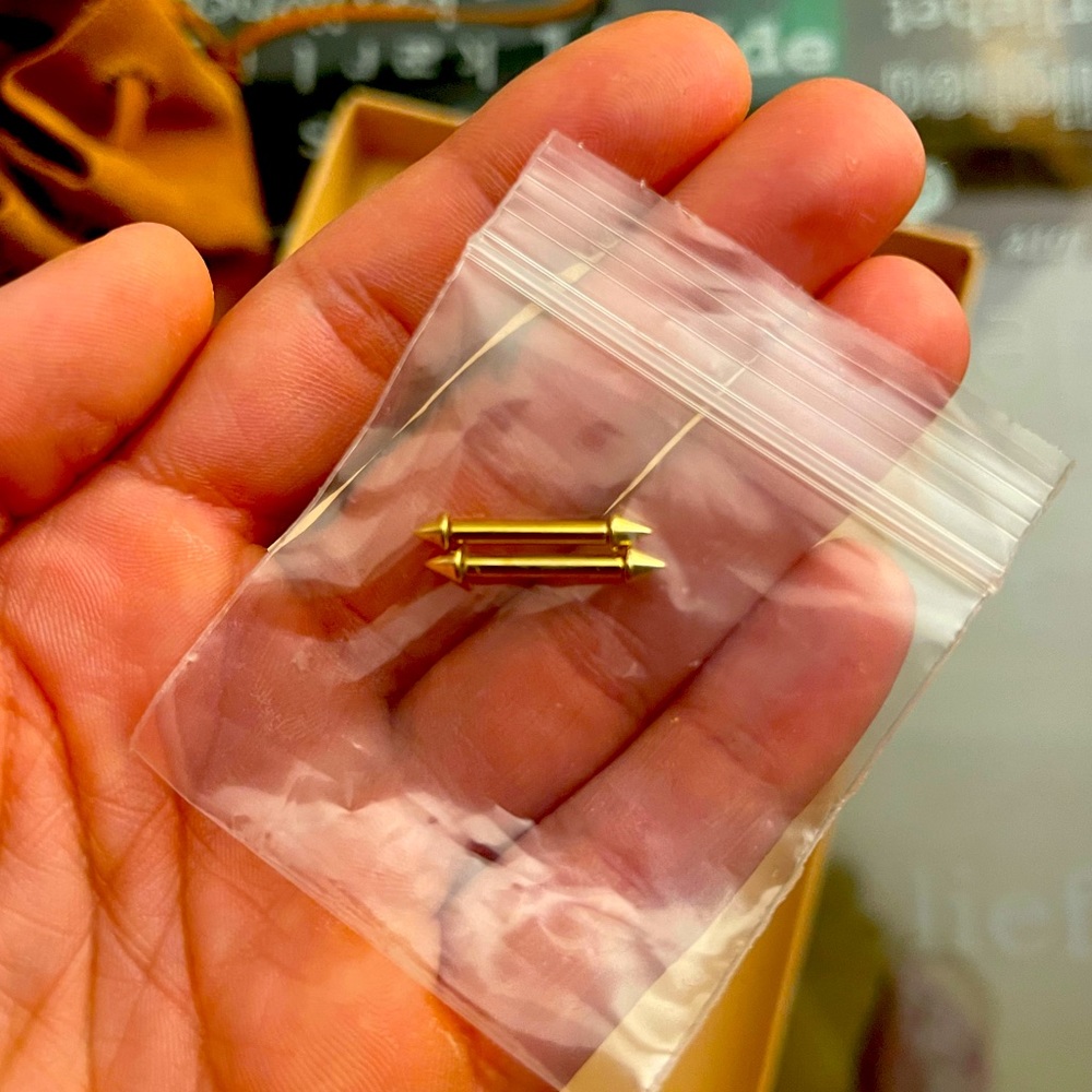 14K Gold Spike Barbells